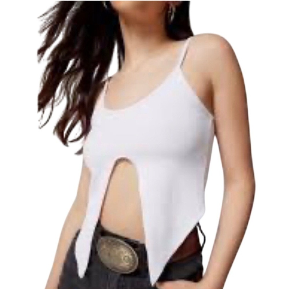 2276 | Urban Outfitters Crusada Flyaway Cami Top White S Y2K Coquette Romantic